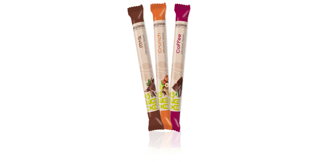 Vegane Schokoladen-Sticks in drei Sorten