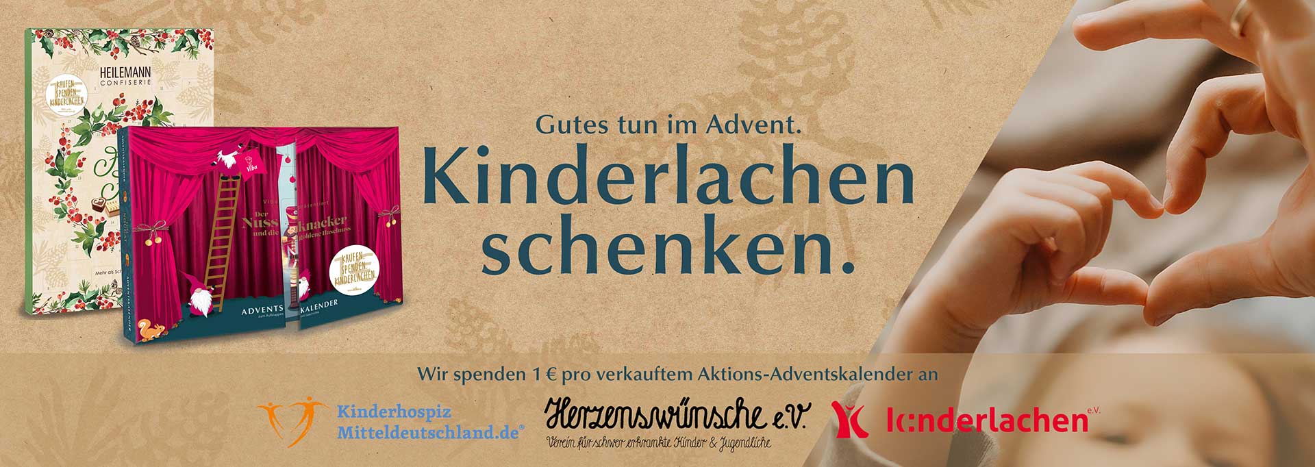 Slider zur Adventskalender-Spendenaktion von HEILEMANN
